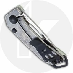 Buck Knives Buck 417 Budgie Knife 0417GRS - Compact EDC - Satin S35VN Drop Point - Green Natural G10 / Stainless Steel - Frame Lock - USA Made -Case Knives shop BU 0417GRS B CLOSED BACK