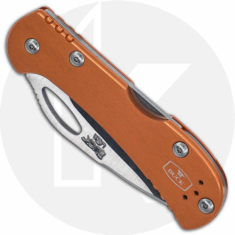 Buck Knives Buck Mini SpitFire 0726ORS - Value Price EDC - Orange Aluminum - Lock Back Folder - USA Made 4 Buck Knives Buck Mini SpitFire 0726ORS - Value Price EDC - Orange Aluminum - Lock Back Folder - USA Made - Image 2