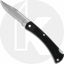 Buck Knives Buck 110 Folding Hunter LT 0110BKSLT Clip Point Blade Black Nylon Lock Back Lightweight Folder Made In USA