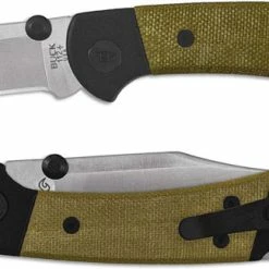 Buck Knives Buck Ranger Sport 0112GRS5 - S30V Clip Blade - Black Aluminum And Green Micarta Handle - Made In USA -Case Knives shop BU 112GRS5