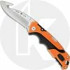 Buck Knives Buck Large Folding Pursuit Pro 0660ORG - S35VN Gut Hook - Black GFN And Orange Versaflex Handle - Made In USA -Case Knives shop BU 660ORG 1
