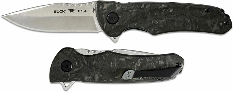 Buck Knives Buck 841 Sprint Pro 0841CFS2 - S45VN Drop Point - Marbled Carbon Fiber - Liner Lock - Flipper Folder - USA Made 4 Buck Knives Buck 841 Sprint Pro 0841CFS2 - S45VN Drop Point - Marbled Carbon Fiber - Liner Lock - Flipper Folder - USA Made - Image 2