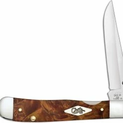 Case Knives Case Kickstart TrapperLock Knife 11544 Autumn Maple Burl 7154ACSS
