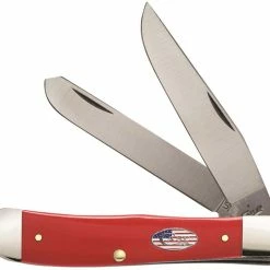 Case Knives Case Trapper Knife 13450 American Workman Red Synthetic 4254SS