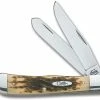 Case Knives Case Trapper, Amber Bone CV, CA-163 -Case Knives shop CA 163