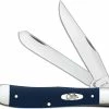 Case Knives Case Trapper Knife 23610 Navy Blue Synthetic 4254SS -Case Knives shop CA 23610