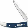 Case Knives Case Small Texas Toothpick Knife 23617 Navy Blue Synthetic 410096SS -Case Knives shop CA 23617