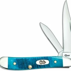 Case Knives Case Peanut Knife 25596 Caribbean Blue Bone 6220SS