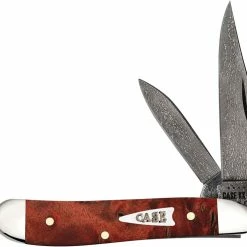 Case Knives Case Peanut Knife 27811 Maple Burl Damascus CV 7220DAM