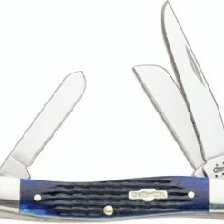 Case Knives: Case Medium Stockman Knife, Navy Blue Bone Handle, CA-2801