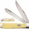 Case Knives Case Trapper With Clip 30114 Smooth Yellow Synthetic CV 3254CCV -Case Knives shop CA 30114
