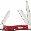Case Knives Case Medium Stockman Knife 31951 Dark Red Bone CV 6318CV -Case Knives shop CA 31951