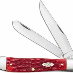 Case Knives Case Trapper With Clip 31957 Dark Red Bone CV 6254CCV