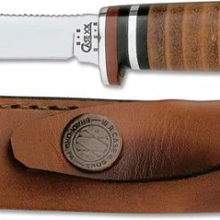 Case Knives: Case Hunting Knife, 3 1/8" Finn With Leather Handle, CA-379 5 Case Knives: Case Hunting Knife, 3 1/8" Finn With Leather Handle, CA-379 -Case Knives shop CA 379