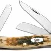 Case Knives Case Medium Stockman, Amber Bone, CA-42