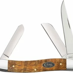 Case Knives Case Medium Stockman Knife 47122 - Yellow Curly Oak - 7318SS