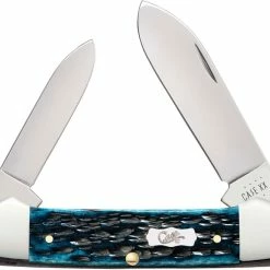 Case Knives Case Canoe Knife 51853 - Pocket Worn Mediterranean Blue Bone - 62131SS