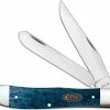 Case Knives Case Trapper Knife 52800 Smooth Mediterranean Blue Bone 6254SS -Case Knives shop CA 52800