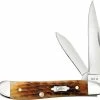 Case Knives Case Peanut Knife 52828 - Jigged Antique Bone - 6220SS -Case Knives shop CA 52828