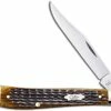 Case Knives Case Slimline Trapper Knife 52839 Jigged Antique Bone 61048SS -Case Knives shop CA 52839