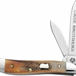 Case Knives Case Peanut Knife 05289 - Case Brothers - Genuine Stag - 5220SS - Discontinued - BNIB