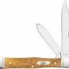 Case Knives Case Small Swell Center Jack Knife 58202 - Smooth Antique Bone - 6225 1 / 2SS -Case Knives shop CA 58202