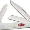 Case Knives Case Medium Stockman Knife 60184 White Synthetic SparXX 63032SS -Case Knives shop CA 60184