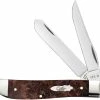 Case Knives Case Mini Trapper Knife 64062 - Brown Maple Burl Wood - 7207SS 1 Case Knives Case Mini Trapper Knife 64062 - Brown Maple Burl Wood - 7207SS -Case Knives shop CA 64062