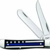Case Knives Case Mini Trapper Knife 06568 Blue Line Stripes Of Service 6207SS