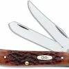 Case Knives: Case Chestnut Bone CV Mini Trapper, CA-7012 -Case Knives shop CA 7012