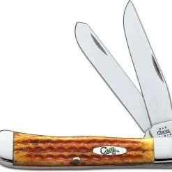 Case Knives: Case Trapper Knife, Pocket Worn Harvest Orange, CA-7401