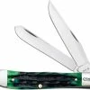 Case Knives Case Trapper Knife 75830 - Hunter Green Bone - 6254SS 2 Case Knives Case Trapper Knife 75830 - Hunter Green Bone - 6254SS -Case Knives shop CA 75830