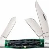 Case Knives Case Large Stockman Knife 75833 - Hunter Green Bone - 6375SS