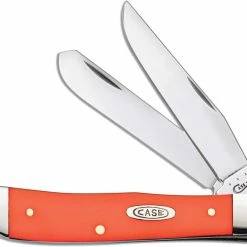 Case Knives Case Trapper Knife, Smooth Orange Synthetic, CA-80500