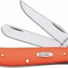 Case Knives Case Mini Trapper Knife, Smooth Orange Synthetic, CA-80505 -Case Knives shop CA 80505