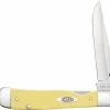 Case Knives Case Kickstart TrapperLock Knife 81094 Smooth Yellow SS 3154ACSS -Case Knives shop CA 81094