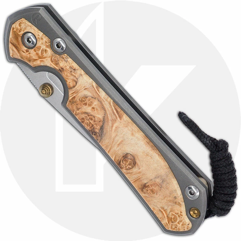 Chris Reeve Knives - Large Sebenza 31 Knife - L31-1108 - Stonewash Drop Point - Box Elder / Titanium 4 Chris Reeve Knives - Large Sebenza 31 Knife - L31-1108 - Stonewash Drop Point - Box Elder / Titanium - Image 2