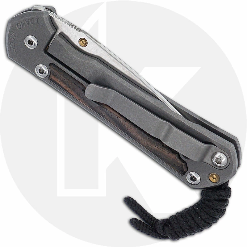 Chris Reeve Knives - Small Sebenza 31 Knife - S31-1116 - Stonewash Drop Point - Macassar Ebony / Blasted Titanium 5 Chris Reeve Knives - Small Sebenza 31 Knife - S31-1116 - Stonewash Drop Point - Macassar Ebony / Blasted Titanium - Image 3