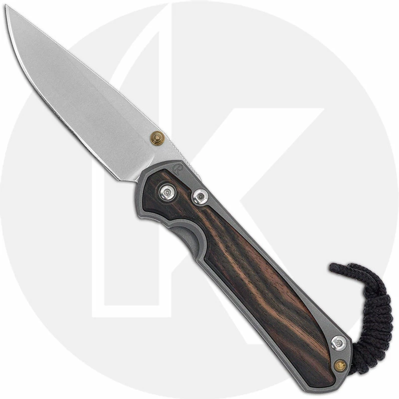 Chris Reeve Knives - Small Sebenza 31 Knife - S31-1116 - Stonewash Drop Point - Macassar Ebony / Blasted Titanium 3 Chris Reeve Knives - Small Sebenza 31 Knife - S31-1116 - Stonewash Drop Point - Macassar Ebony / Blasted Titanium