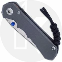 Chris Reeve Knives - Small Inkosi Knife - SIN-1022 - Stonewash Insingo - Sandblast Titanium -Case Knives shop CRK SIN 1022 CLOSED FRONT