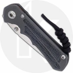 Chris Reeve Knives - Small Inkosi Knife - SIN-1028 - Stonewash Insingo - Black Canvas Micarta / Sandblast Titanium -Case Knives shop CRK SIN 1028 CLOSED FRONT