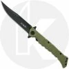 Cold Steel Knives Cold Steel Medium Luzon - Black Clip Point - Olive Drab GFN - 20NQL-ODBK -Case Knives shop CS 20NQL ODBK OPEN