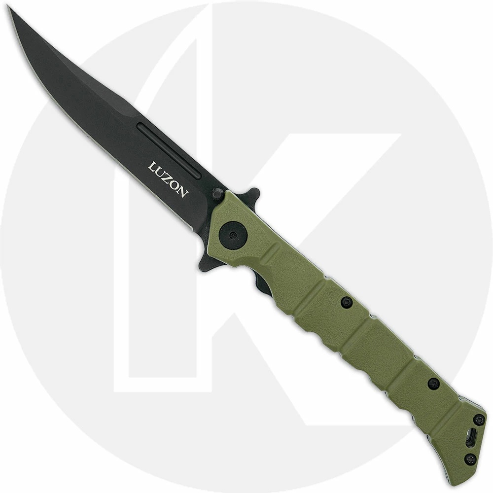 Cold Steel Knives Cold Steel Medium Luzon - Black Clip Point - Olive Drab GFN - 20NQL-ODBK 3 Cold Steel Knives Cold Steel Medium Luzon - Black Clip Point - Olive Drab GFN - 20NQL-ODBK
