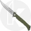 Cold Steel Knives Cold Steel Medium Luzon - Stonewash Clip Point - Olive Drab GFN - 20NQL-ODSW -Case Knives shop CS 20NQL ODSW OPEN FRONT
