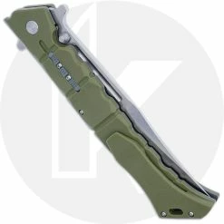 Cold Steel Knives Cold Steel Large Luzon - Stonewash Clip Point - Olive Drab GFN - 20NQX-ODSW -Case Knives shop CS 20NQX ODSW CLOSED BACK