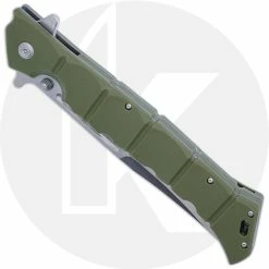 Cold Steel Knives Cold Steel Large Luzon - Stonewash Clip Point - Olive Drab GFN - 20NQX-ODSW -Case Knives shop CS 20NQX ODSW CLOSED FRONT