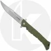 Cold Steel Knives Cold Steel Large Luzon - Stonewash Clip Point - Olive Drab GFN - 20NQX-ODSW -Case Knives shop CS 20NQX ODSW OPEN