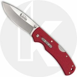 Cold Steel Knives Cold Steel Double Safe Hunter Slock Master 23JK - Value Priced EDC - Drop Point With Slock Master Logo - Red GFN - Rocker Lock - Folding Knife