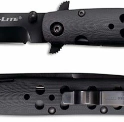 Cold Steel Knives Cold Steel Ti-Lite G10 26C4 Knife - 4 Inch S35VN Black Blade - Black G10 Open On Withdrawal -Case Knives shop CS 26C4
