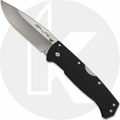 Cold Steel Knives Cold Steel Air Lite 26WD - Value Priced EDC - Drop Point Blade - Black G10 - Tri Ad Lock - Folding Knife